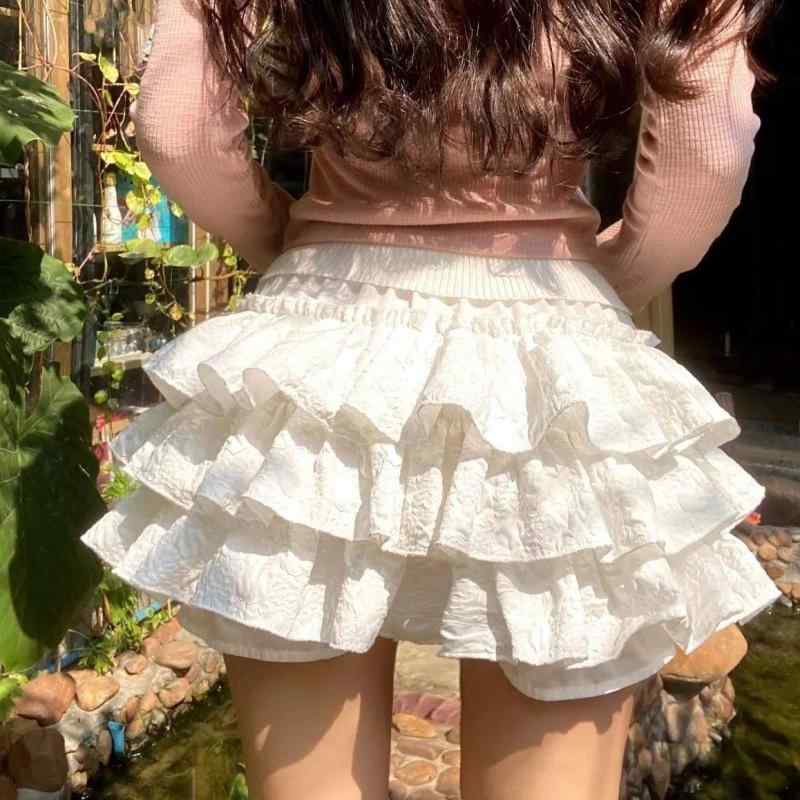 フレアスカート レディース 夏 バレエ風 少女かわいい ポンパン ティアードスカート シワ加工 小柄向け コーディネートしやすい ミニ 軽やか 普段使い ソフトタッチ チュール