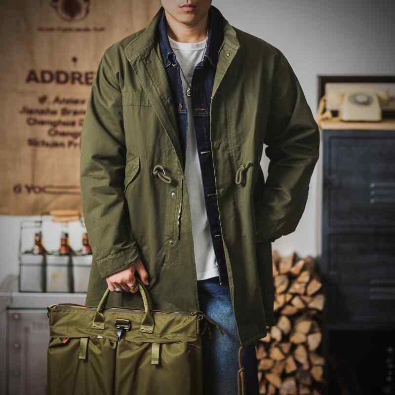 樂天商城 - コート メンズ 中長丈 アウトドア フィールド ジャケット レトロ ワーク 綿素材 登山用 ハイキング ビンテージ スタイル