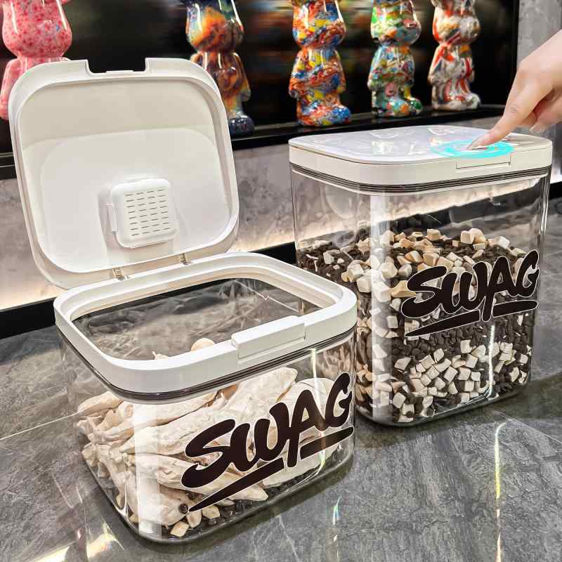Other - ペットフード 収納ボックス 密封容器 防潮真空 猫用 犬用 家庭用 おやつ 保存缶 スナックボックス
