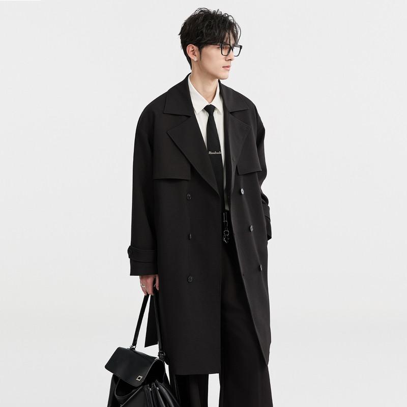Rakuten - メンズ トレンチコート 春秋 リバーシブル 中長丈 カジュアル ウインドアウター 軽量 快適 フィット