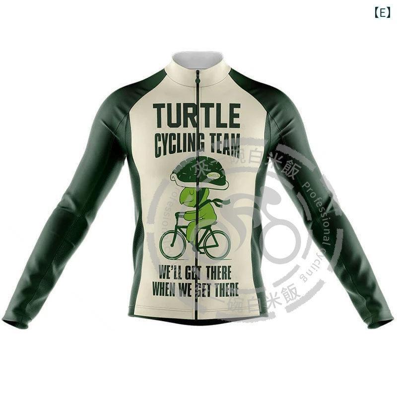 サイクリングウェア メンズ 長袖 ジャージ イラスト柄 通気性 春夏秋 ロードバイク用 吸湿速乾 軽量 ストレッチ サイクルウェア トップス アウトドア スポーツ