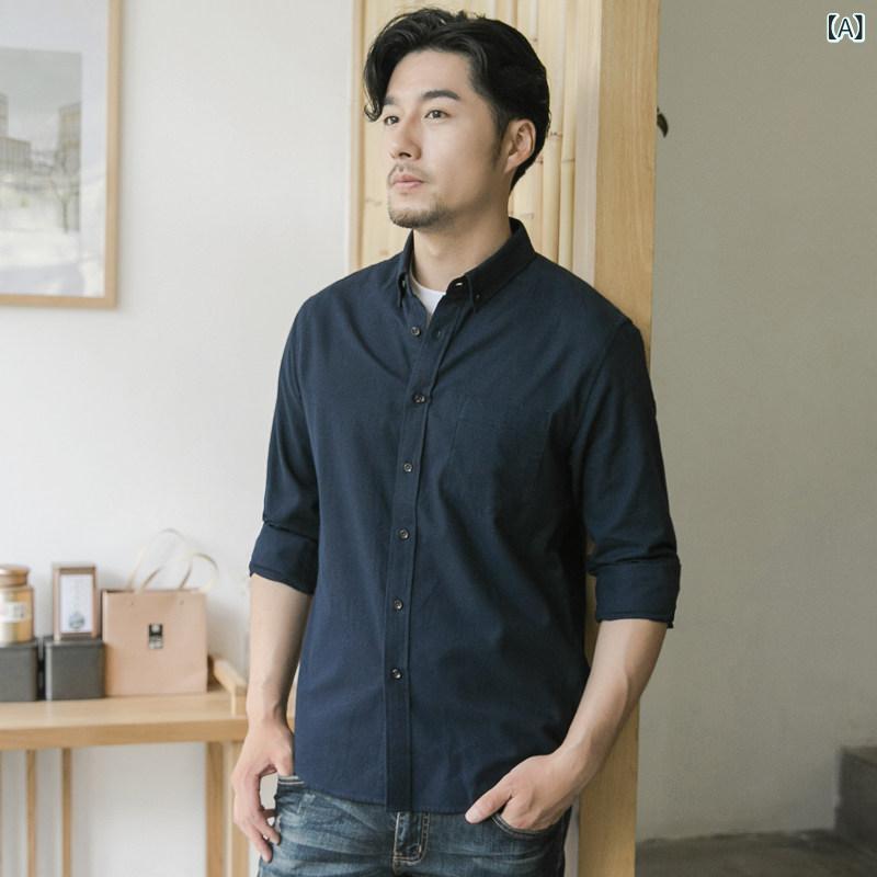 メンズ 長袖 シャツ フランネル コットン カジュアル ゆったり ビッグサイズ 春秋 トップス 普段使い 柔らかい 暖かみ フィット