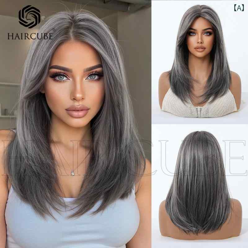 ウィッグ レディース ショート フルカバー センター分け 前髪 多色 通気性 日常使い 合成繊維 軽量 ス..