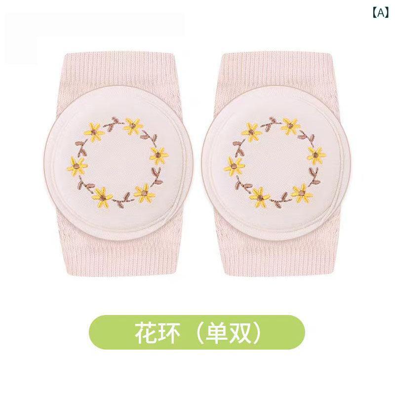 乐天商城 - 膝パッド ベビー 赤ちゃん用 転倒防止 学歩 這いずり 歩行 夏用 メッシュ 薄手 通気性 軽量 柔軟 保護ガード 室内遊び 日常 衝撃吸収 吸湿速乾