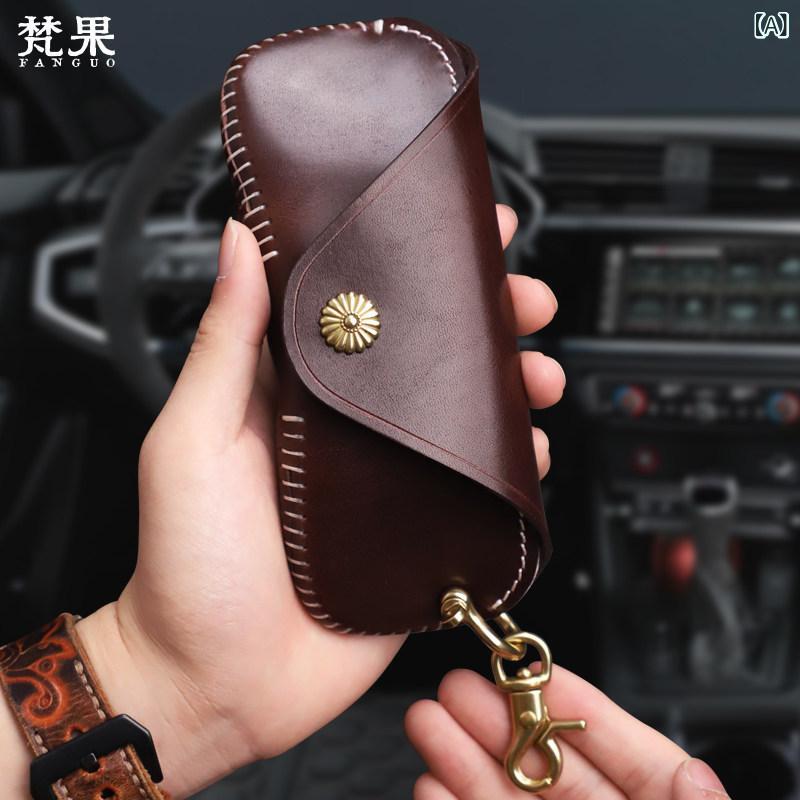 メガネケース レトロ 本革 ハンドメイド 上質牛革 耐衝撃 耐久性 携帯型 ポータブル 腰掛け式 サングラス 近視用 収納 保護 旅行用 アウトドア
