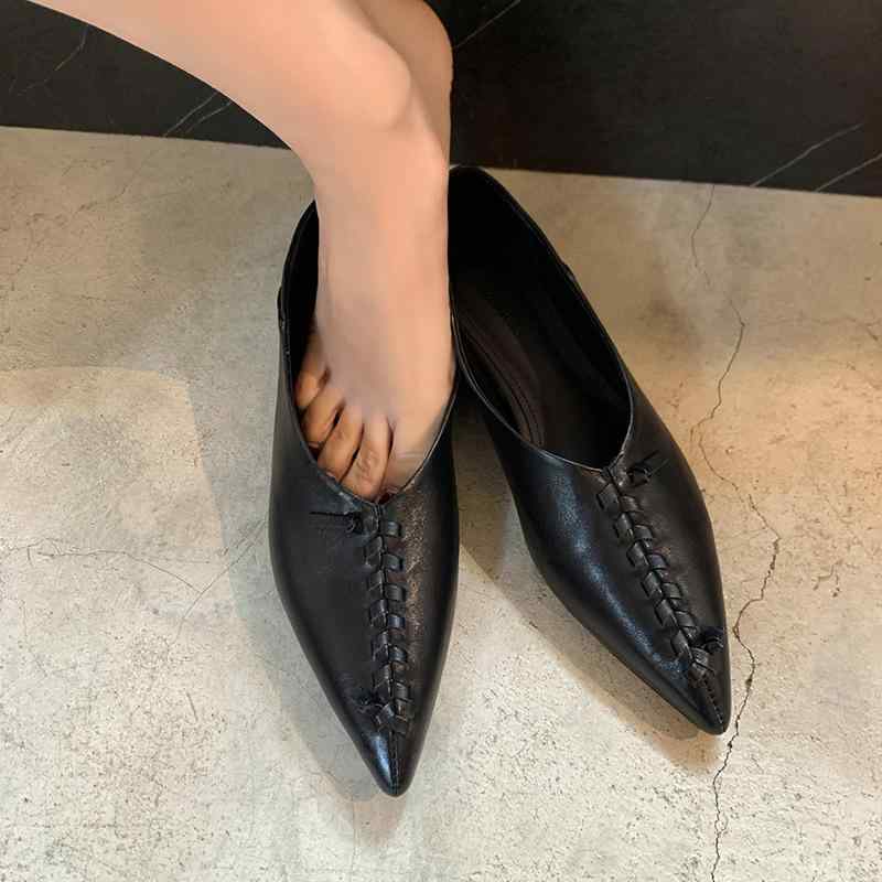 フラットシューズ 女性用 秋 牛革 フラット ソール ローファー ピンヒール 風 色 ソフトレザー 軽量 快適 通勤 普段使い 秋冬 カジュアル ブラウン系 ベージュ アイボリー