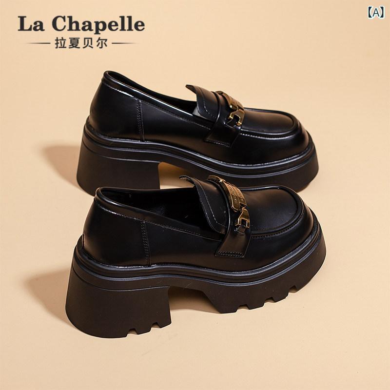 女性用 厚底 ローファーシューズ 夏 イギリス風 JKスタイル 小さめ レザー フラットシューズ スカートコーデ 万能 普段使い カジュアル