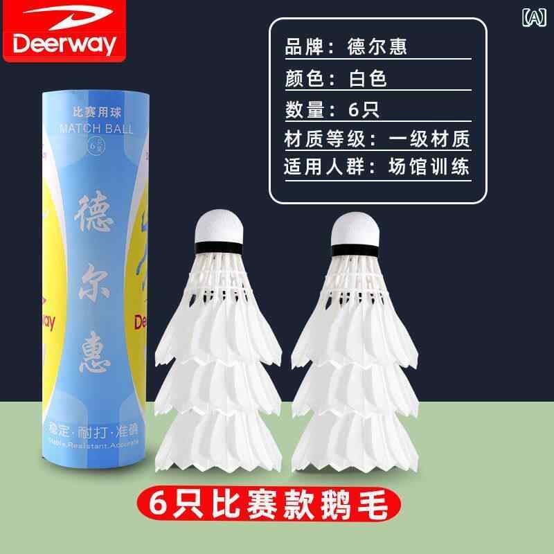 Other - バドミントン シャトルコック 高耐久 壊れにくい グース 羽根 屋外用 試合用 トレーニング用 練習用 コルク ヘッド ナチュラル フライト 安定性 高 スポーツ 用品