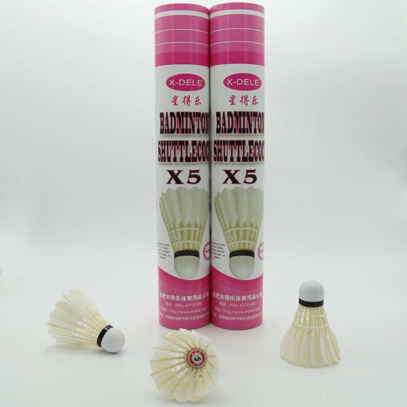バドミントン シャトルコック ガチョウ羽 複合コルク 耐久性 トレーニング用 試合用 自然羽 フェザー 飛行安定