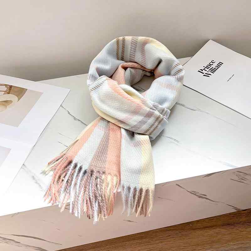 Cape, Shawl - マフラー レディース 秋冬 チェック柄 韓国風 かわいい 高級感 保温 学生 カップル スクールスタイル フレッシュ 普段使い 暖か 柔らかい 首元カバー