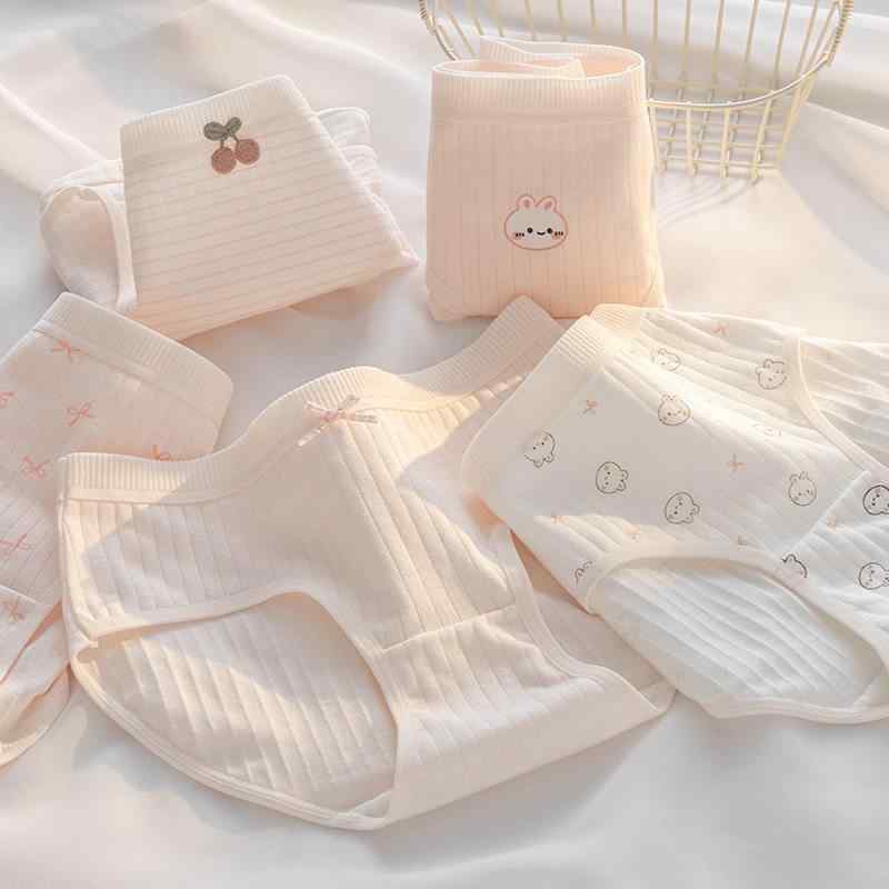 内裤 - 女児用 純綿 抗菌 三角ショーツ 子供下着 女の子 パンツ 綿素材 肌触り良い 伸縮性 日常用 通学用 快適 インナー 柔らかい 学生服内側