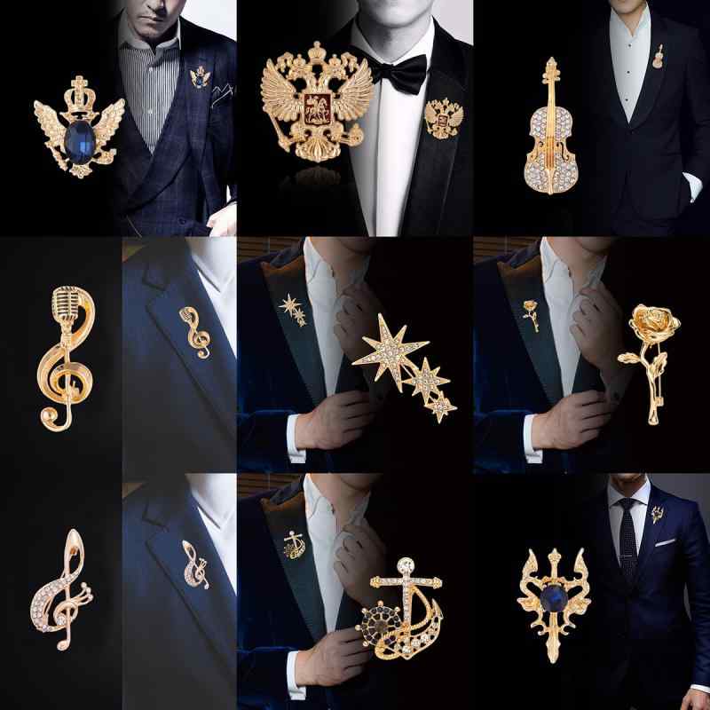 ブローチ メンズ 高級感 ファッション スーツ用 デザイン ユニーク ピン レディース 胸花 ニット 装飾 アクセサリー 精巧 モダン 装飾品