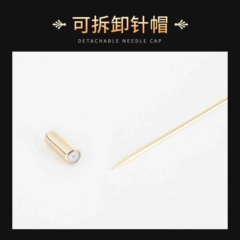 ラペルピン メンズ スーツ用 ゴールド メタル 鹿頭 デザイン ロングピン スタイリッシュ 高級感 ファッション アクセサリー 百搭 トレンド 英国風 装飾品
