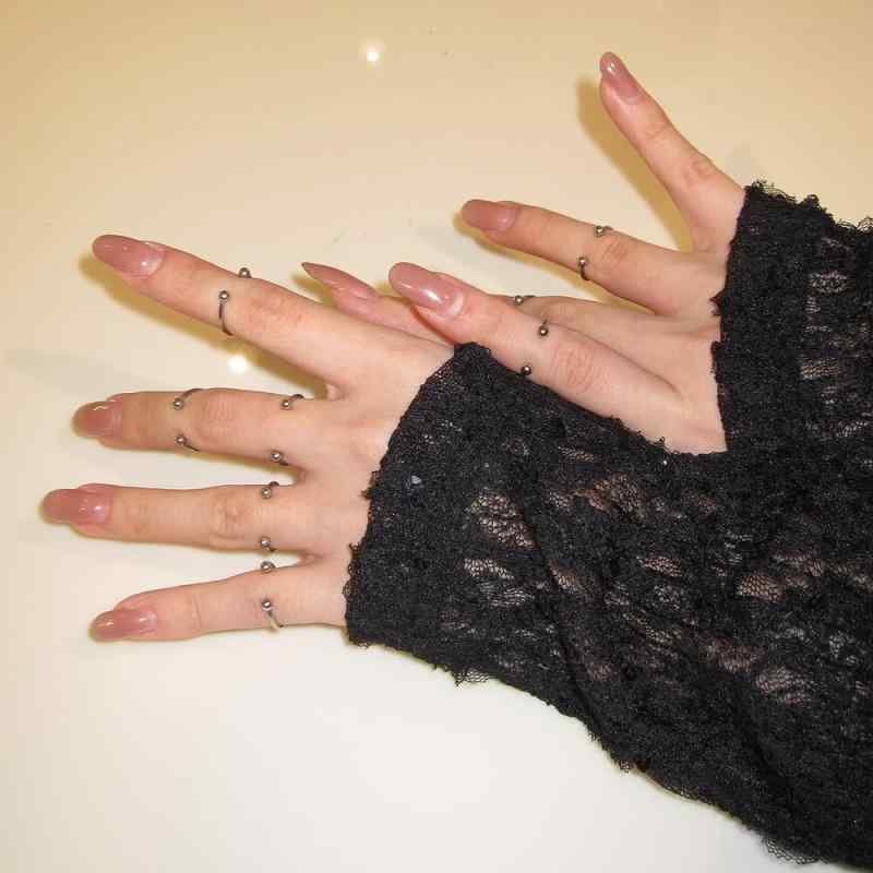 指輪 ピアス セット 銀 ビーズ オープンリング カップル マッチング 重ね付け ピンキーリング スタイリ..
