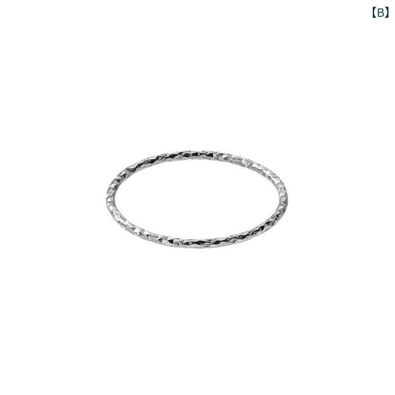 指輪 925シルバー 極細 花モチーフ シンプル 個性 小指用 人差し指用 女性用 日常使い 輝き 軽量