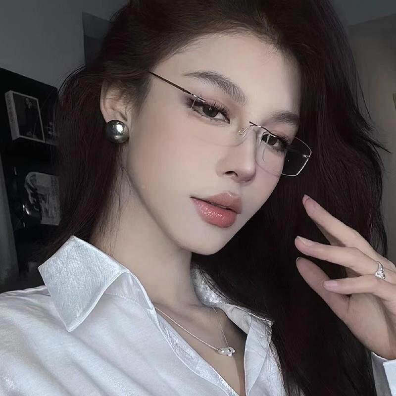 D & G - 眼鏡 フレームレス 超軽量 レディース メンズ 高級感 トレンド スタイリッシュ 近視対応 度数調整 ナチュラル デザイン 軽量素材 日常使い ファッションアイテム