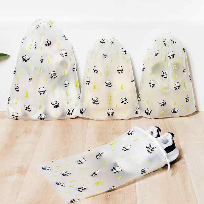 Shoes Bags - シューズカバー 子供用 靴収納袋 旅行ポーチ ポータブル 防潮 防カビ 防塵 スリッパ専用 コンパクト 軽量 普段使い