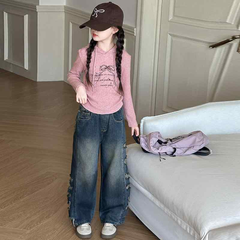 スウェット パーカー 女の子 長袖 フード付き 秋用 子供 トップス かわいい おしゃれ 合わせやすい 普段使い カジュアル スタイル ガールズ ファッション 春秋 伸縮性 軽量 通気性 吸湿速乾