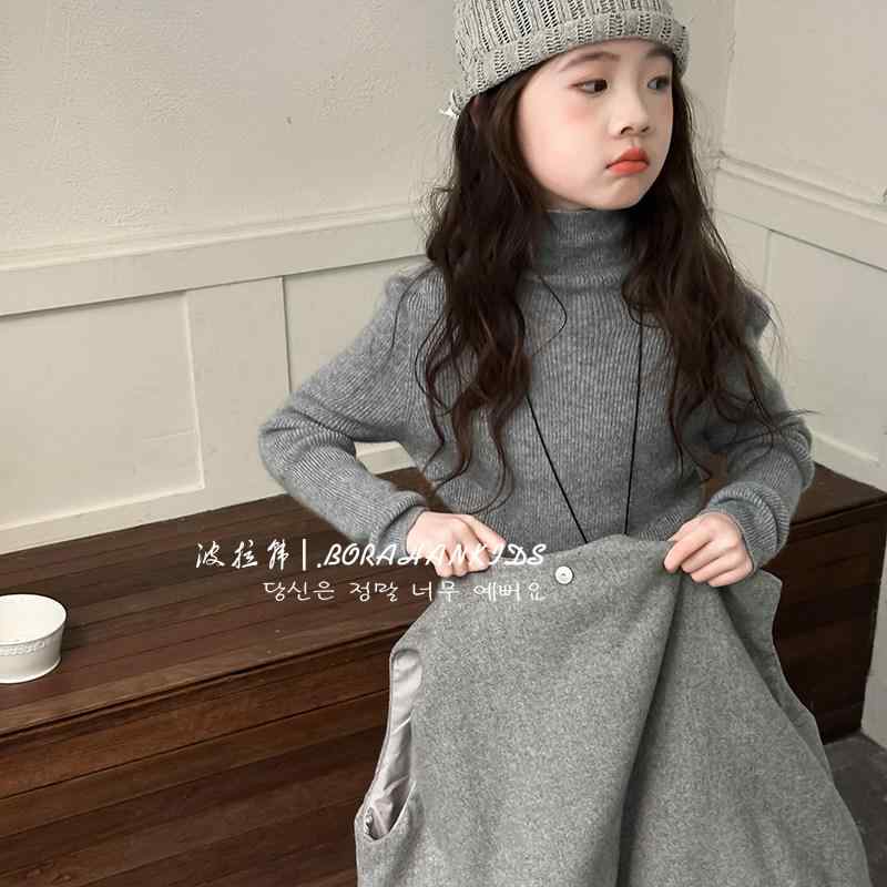 ニットセーター 子供用 男の子 女の子 ハイネック ウール 素材 暖かみ 冬用 インナ...