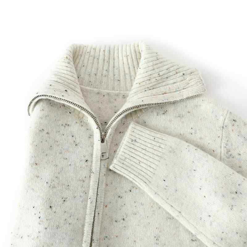 ニット カーディガン キッズ ジュニア 羊毛 カシミア 厚手 ハーフハイネック 切り替え 配色 カジュアル アウター 秋冬 暖か 柔らかい