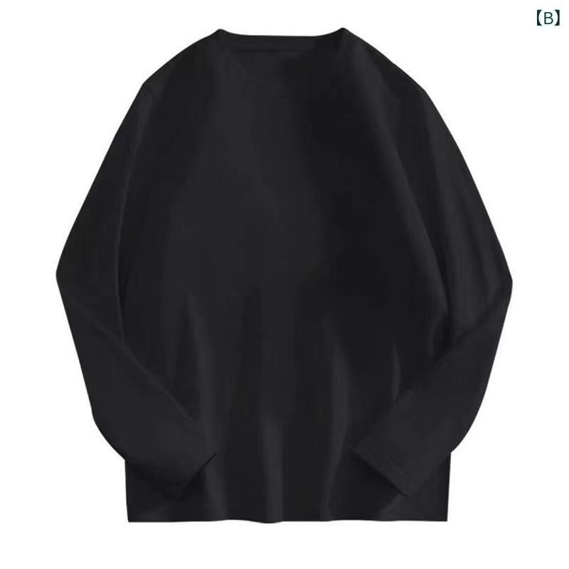 トップス 女性用 白色 綿 長袖 Tシャツ インナー ワイドシルエット 春 接触冷感 吸湿速乾 軽量 普段使い 部屋着 伸縮性 高級感 切り替え