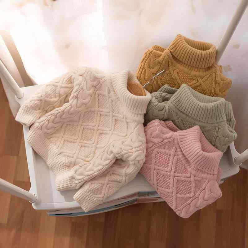 Rakuten - 子供 ハイネック セーター 厚手 フリースライニング ニット トップス 秋冬 男の子 女の子 ベビー 赤ちゃん 暖か 柔らかい インナー ベースレイヤー