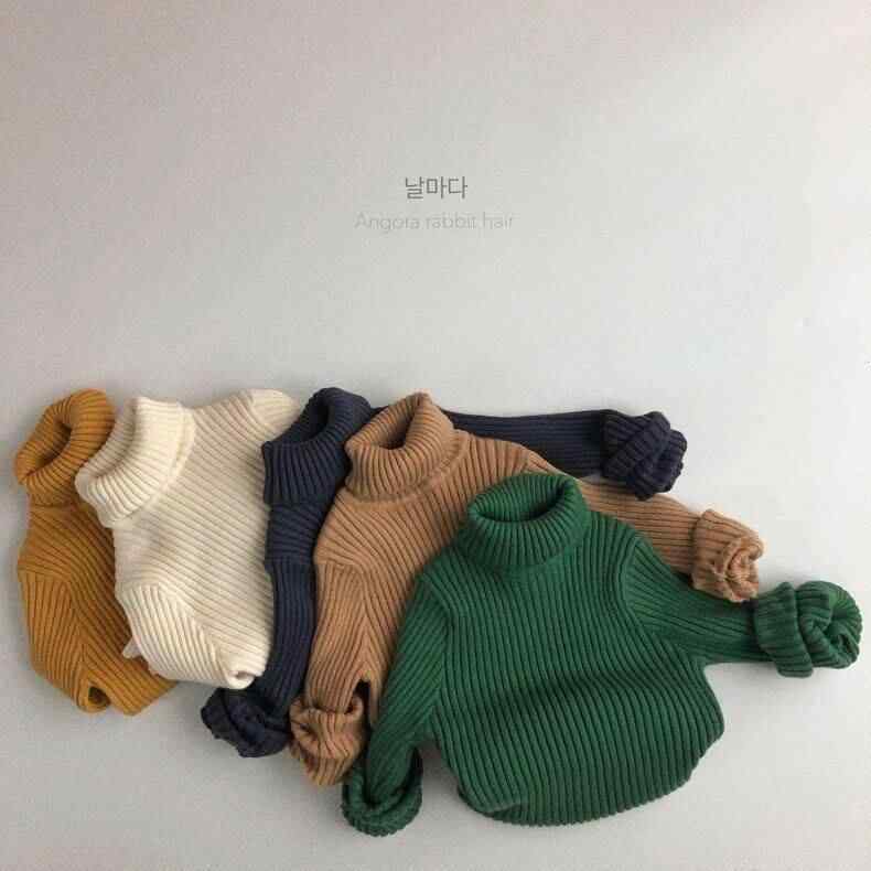 キッズ 秋冬 ハイネック ニットセーター プルオーバー 保暖 暖か 厚手 柔らかい 男...
