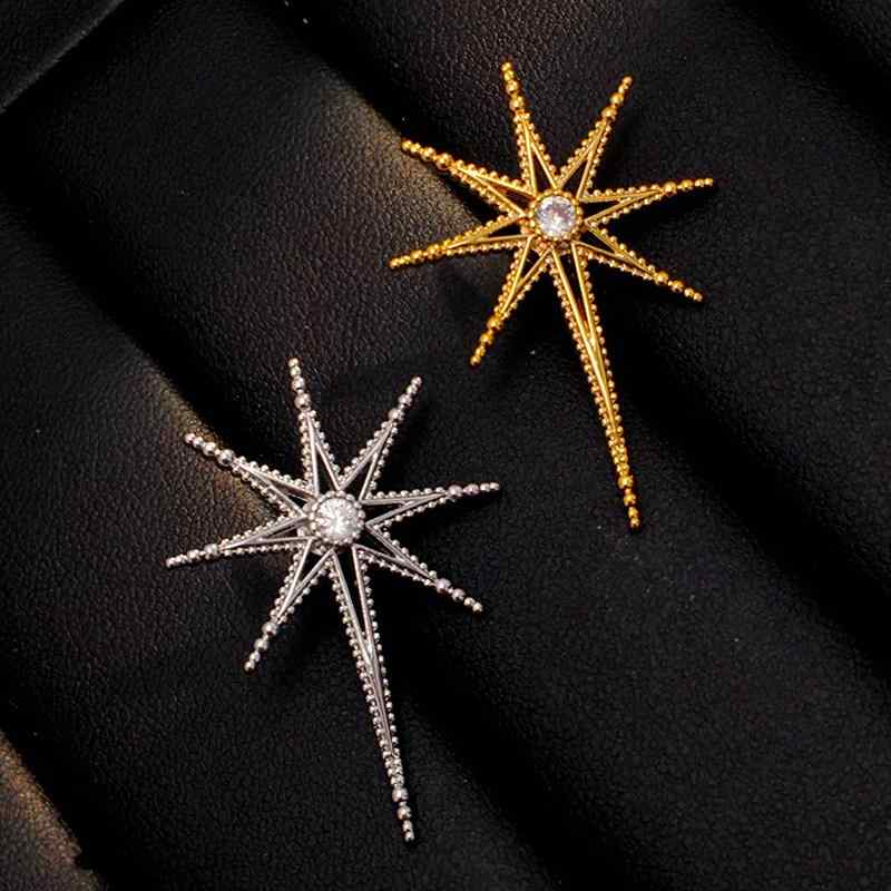 メンズ ブローチ レトロ 星 モチーフ 繊細 デザイン 高級感 ピン タイプ スーツ ビジネス アクセサリー 汎用 スタイリッシュ
