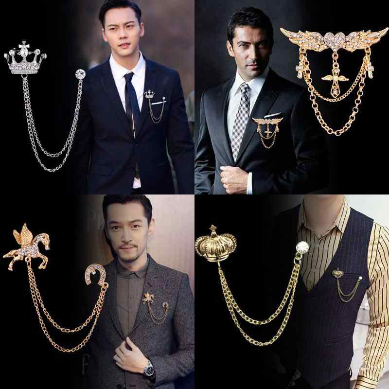 メンズ ラペルピン 結婚式用 新郎 胸花 ブローチ スーツ アクセサリー シンプル デザイン バッジ ピン