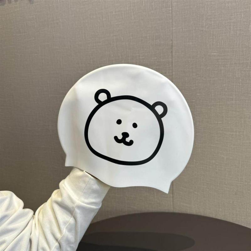 スイミングキャップ 女性用 長髪対応型 大型デザイン かわいいパターン シリコン素...