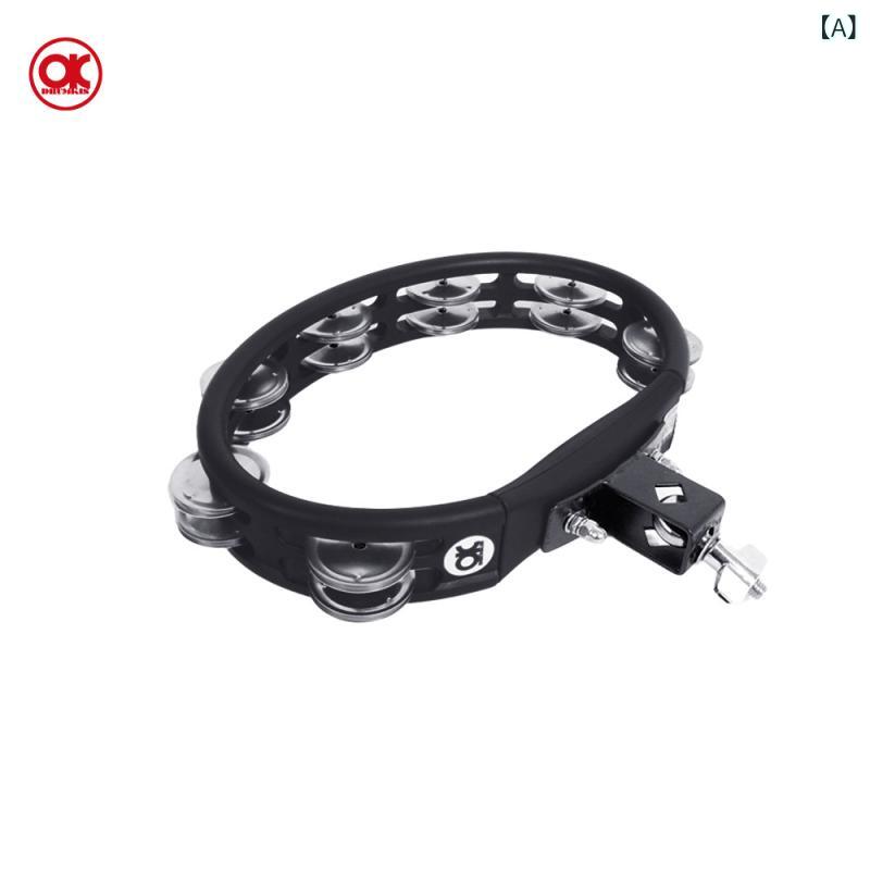 リバーパディの打楽器 ABS素材 二段式 プロ用 タンバリン 花鼓 専用スタンド 高級感 パーカッション セット 耐久性 練習用｜アングル2