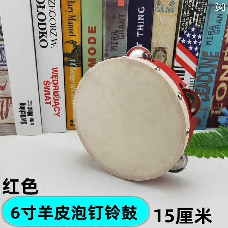 鈴鼓 手鼓 子供用 羊皮 本革 幼稚園 先生 小学生 ダンス 考級 公演 新疆舞 軽量 簡単 操作 演奏 楽器 教育 文化 伝統 音楽 練習 ステージ