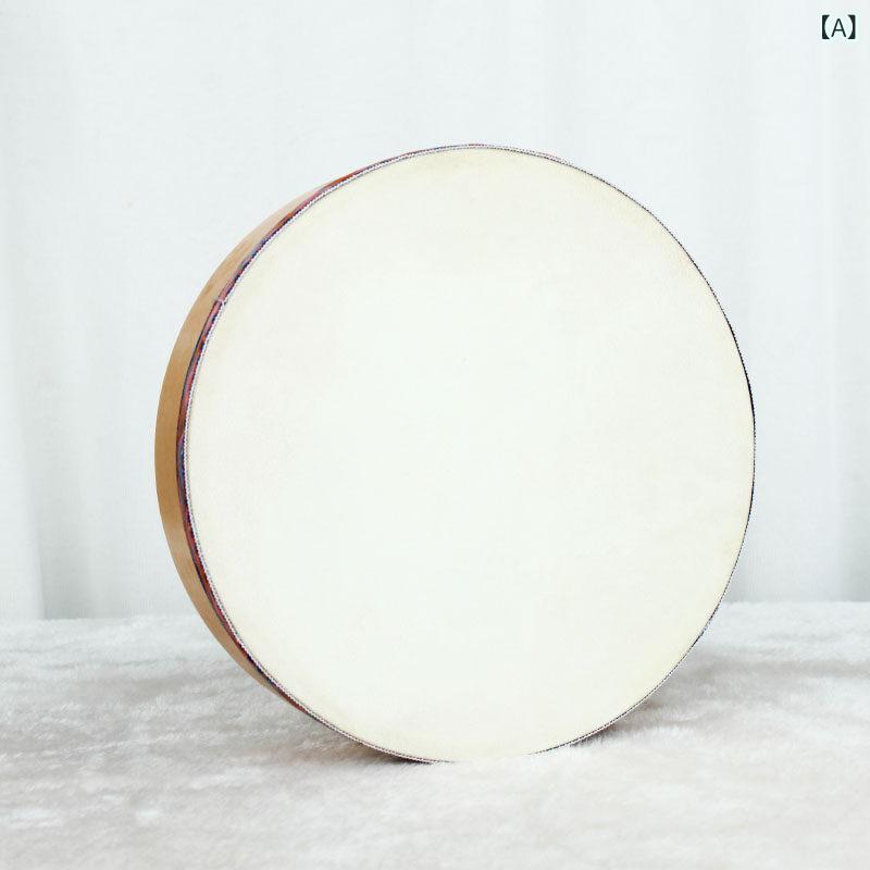 Drumming - キッズ 鈴鼓 羊革 手鼓 打楽器 幼稚園 音楽教育 ダンス用 タンバリン 軽量 持ち運び 簡単演奏