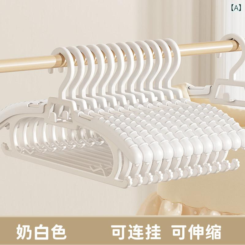 Baby Hangers - ハンガー 子供用 伸縮式 ベビー 幼児 対応 家庭用 衣類干し 軽量 プラスチック 安全設計