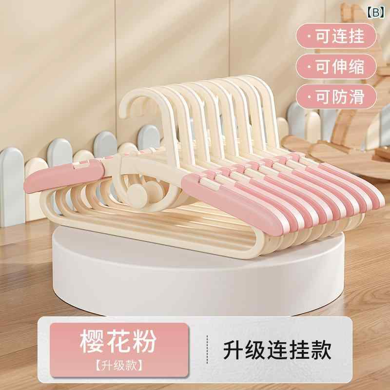 リバーパディの子供用 衣類ハンガー ベビー 新生児 伸縮式 家庭用 洗濯干し 服掛け 調整可能 コンパクト 安全設計｜アングル2