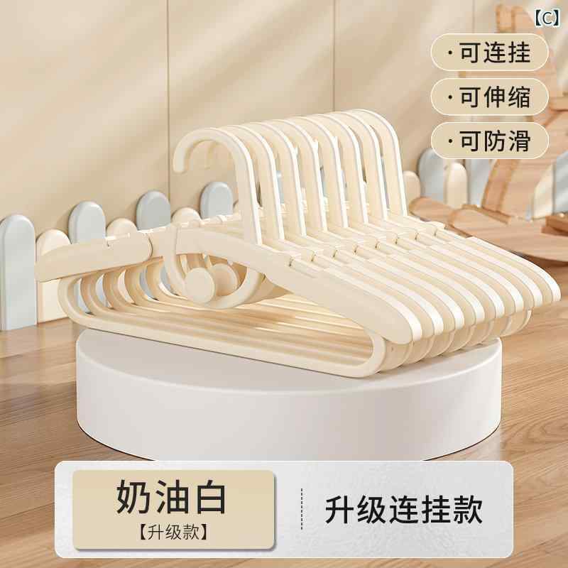 リバーパディの子供用 衣類ハンガー ベビー 新生児 伸縮式 家庭用 洗濯干し 服掛け 調整可能 コンパクト 安全設計｜アングル3