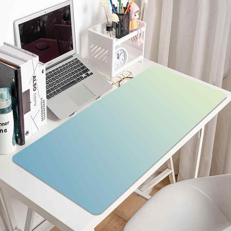 Plain Type - 大型 マウスパッド デスクマット 合成皮革 モランディカラー グラデーション 防水 耐油 PC キーボード対応 オフィス ゲーム 学習用 滑り止め 桌面保護 作業効率向上
