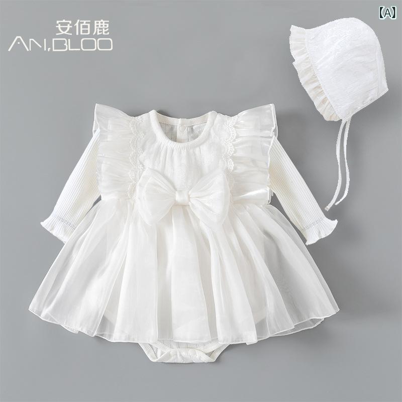 ワンピース キッズ 子供服 女の子 ベビー 赤ちゃん 長袖 春秋 切り替え リボン プ...