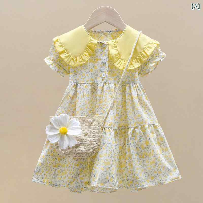 ワンピース キッズ 女の子 子供服 子ども用 ドレス スカート 花柄 小花柄 接触冷感...
