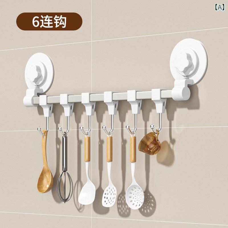 壁掛けフック 強力粘着 吸盤式 キッチン収納 耐荷重 衣帽ハンガー 無打孔 簡単設置...