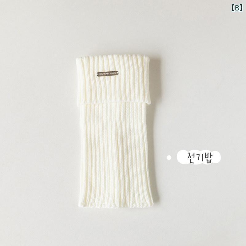 女の子 秋冬 厚手 ニット レッグウォーマー 暖か 無地 レイヤード 韓国風 ジュニア...