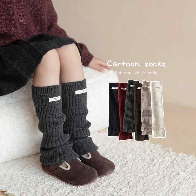 Leg Warmer - レッグウォーマー 女の子用 秋冬 羊毛 保温 ふくらはぎカバー 柔らかい 素材 韓国風 かわいい デザイン 暖か 脚元 守る 子供服 アクセサリー 通学 普段使い