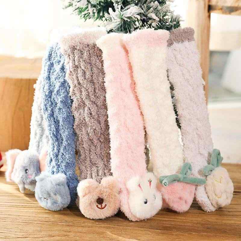 Leg Warmer - ベビー 靴下 冬用 厚手 保温 膝上 ロングソックス 柔らかい 素材 締め付けない 新生児対応 コーラルフランネル 暖か 赤ちゃん用