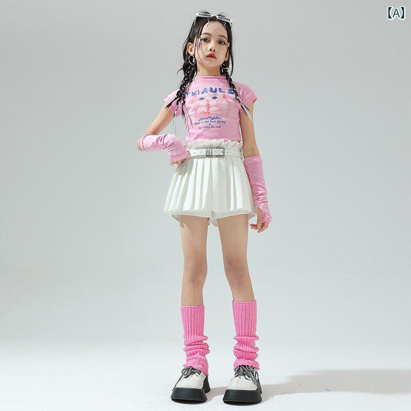 女の子用 ニット レッグウォーマー ストリートダンス用 脚保護カバー ロング丈 ビビッドカラー クール ボリューム 伸縮 ダンスアクセサリー ポップスタイル カラフル