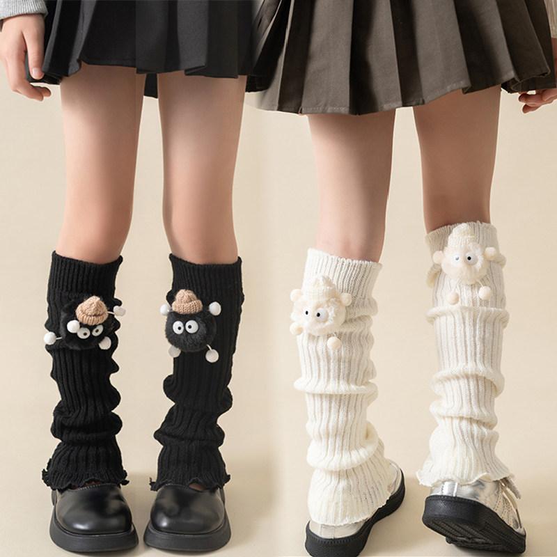 レッグウォーマー キッズ 女の子 過膝 膝パッド付き キャラクター柄 秋冬用 伸縮性 暖か素材 かわいいデザイン 普段使い 室内外対応