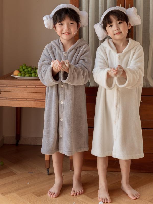 Bathrobes - キッズ 子供用 ケープスタイル バスローブ 着用可能 バスタオル 吸水速乾 超柔らか 毛落ちなし 水泳用 プール後用 夏用 男の子 女の子 中大サイズ ユニセックス 柔軟素材