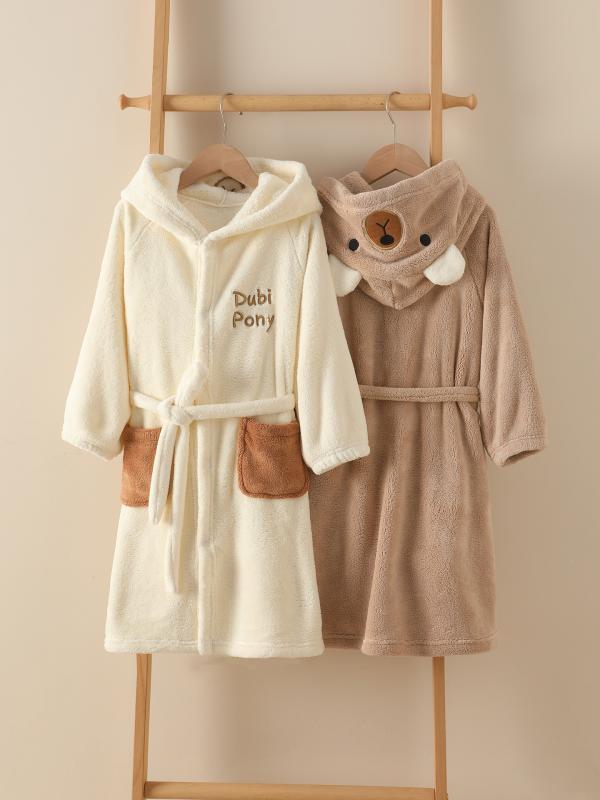 キッズ バスローブ フード付き 長袖 吸水速乾 厚手 秋冬 男の子 女の子 ベビー パジャマ 浴衣 部屋着 就寝用 綿素材 軽量 伸縮性