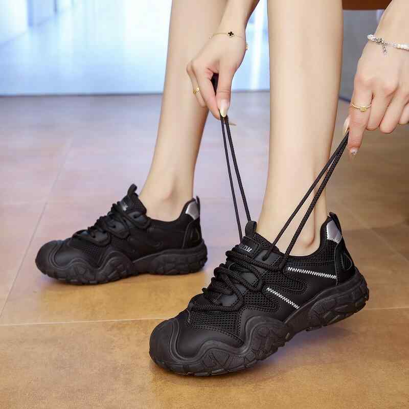 レディース 登山 ハイキング シューズ 通気性 ブラック 春夏 ランニング ワークシューズ かわいい アウトドア トレッキング 吸湿速乾 軽量 普段使い