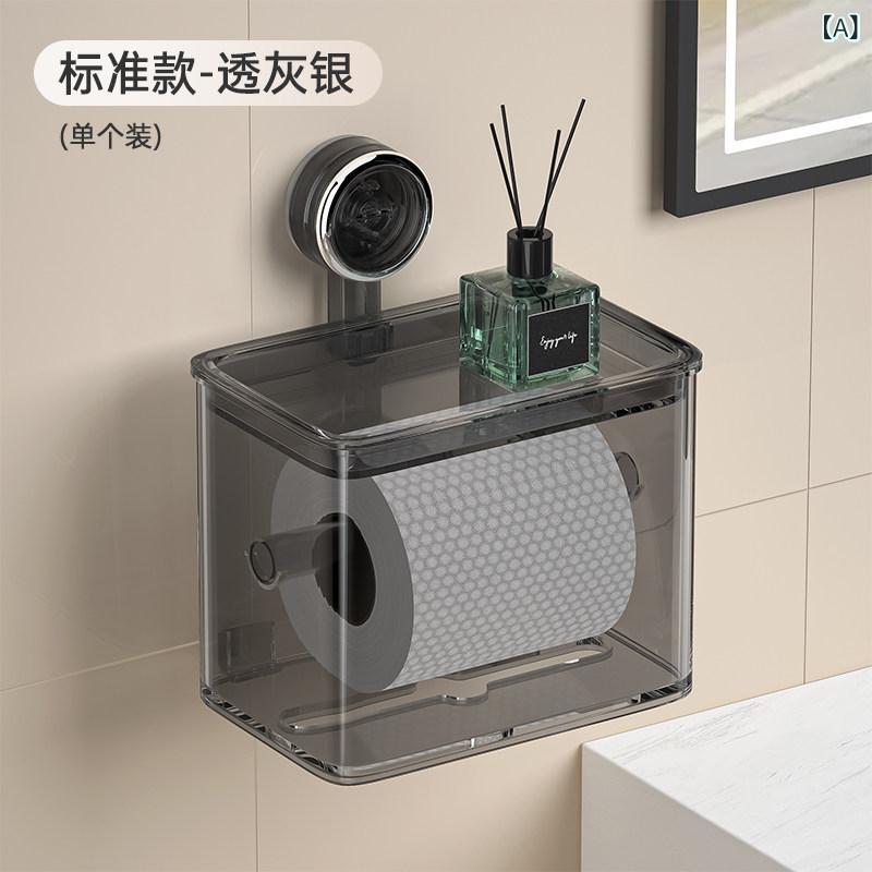 リバーパディのトイレットペーパー ホルダー 吸盤式 壁掛け 穴あけ不要 浴室 トイレ 収納 雑貨 置物 ラック 防水 簡単設置｜アングル2