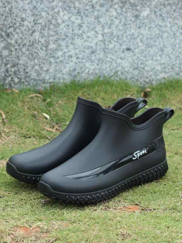 雨靴 メンズ 防水 滑り止め 耐摩耗 厚底 短筒 アウトドア 釣り用 作業靴 ゴム製 通年使用 スタイリッシュ 軽量 耐久性